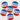 Five 'I Voted' stickers with red, white, and blue design on a light gray background